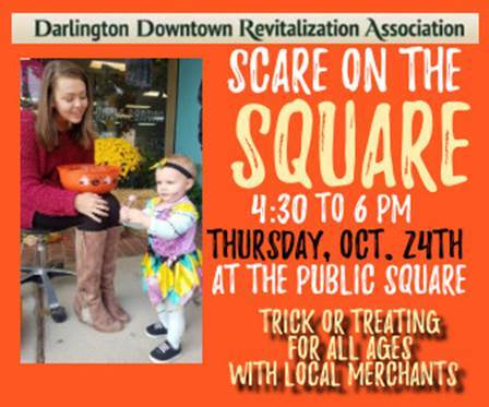 Scare on the Square downtown trick or treat 4:30-6pm Thursday