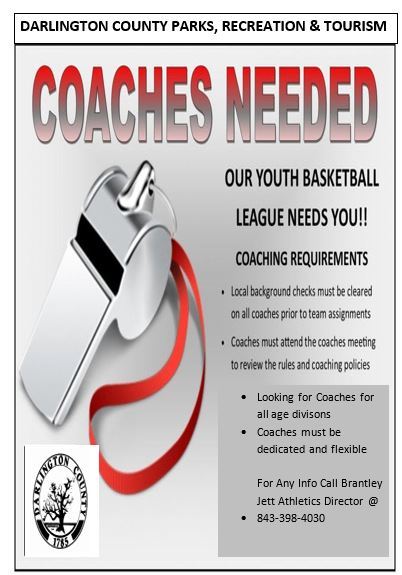 COACHES NEEDED FOR BASKETBALL
