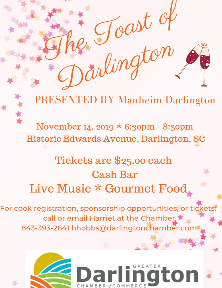 Toast of Darlington November 14 Edwards Avenue