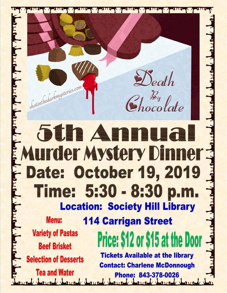Murder Mystery Dinner Oct. 19