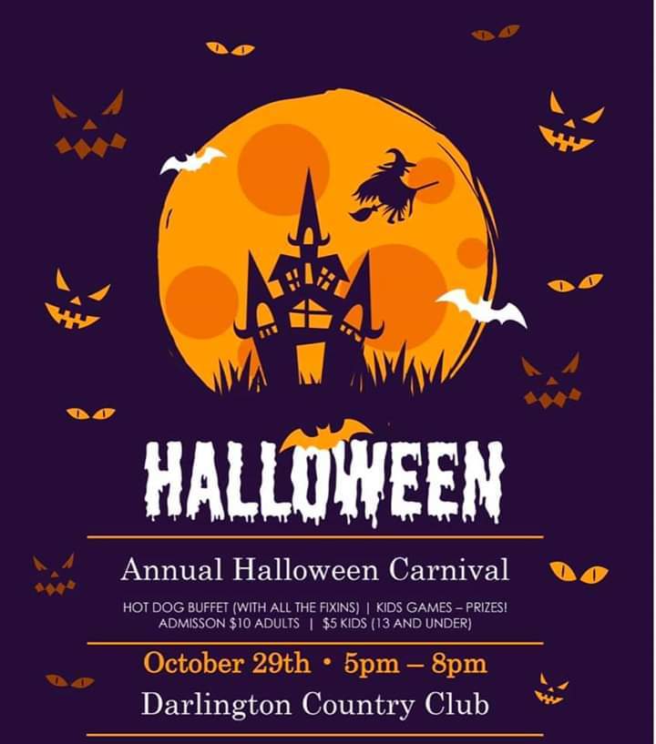 Darlington Country Club Halloween Carnival Oct 29