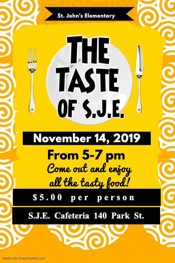 111419 Taste of SJE Flyer