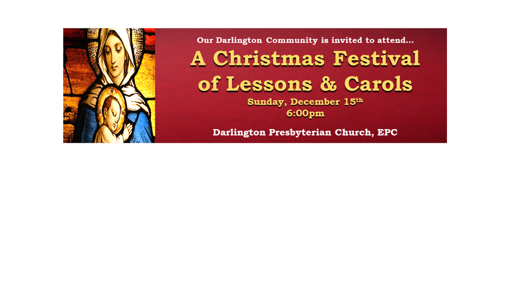 Festival of Carols Sunday at Presbyterian Church