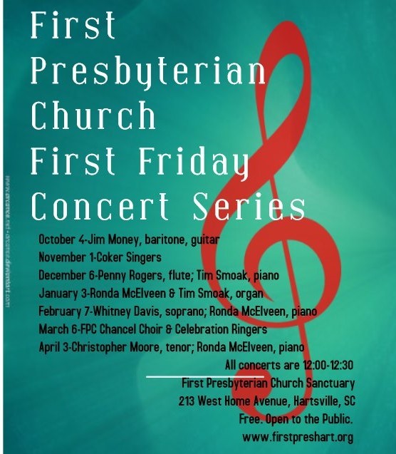 First Friday Concerts flyer