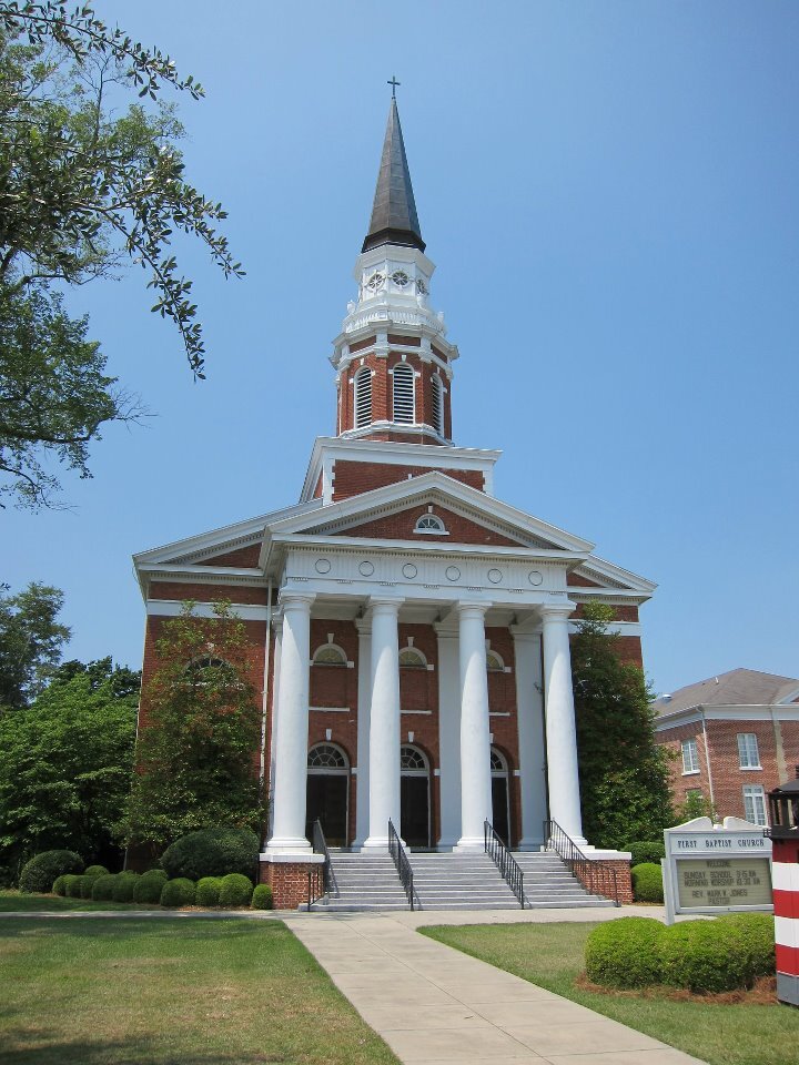 First Baptist Church at 216 S. Main St.