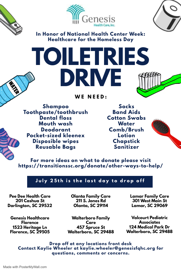 072522 Toiletries Drive Flyer