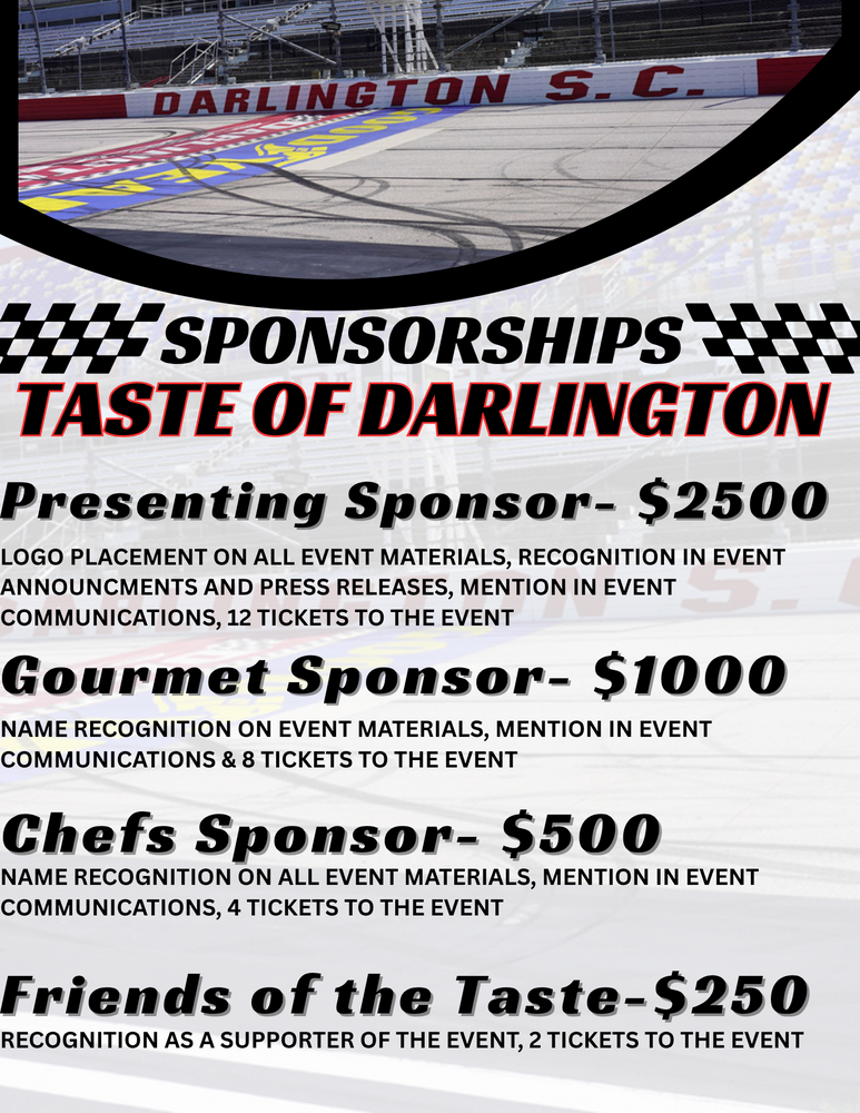 Taste of Darlington Sponsorship 2026 - all text above the image.